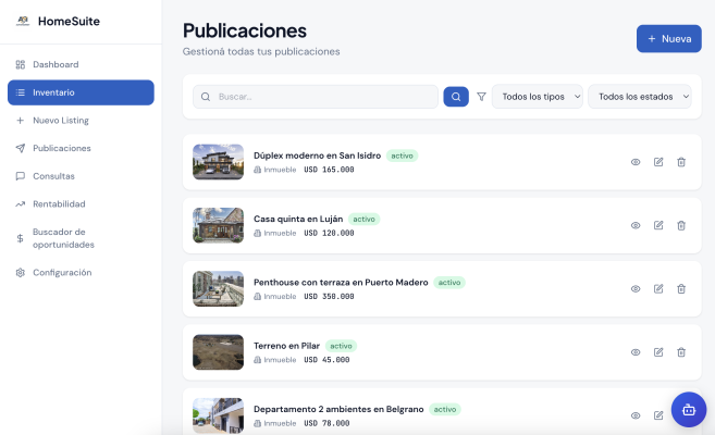 HomeSuite - Sistema para Inmobiliarias